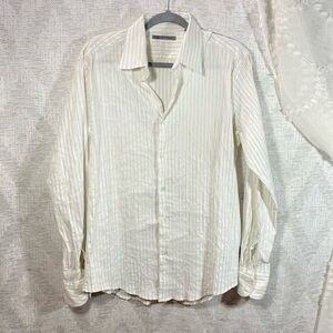 Ted Baker textured striped collared button up size 5